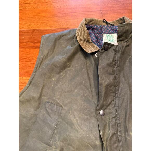 Large Vintage Hoggs Of Fife Waxed Canvas Hunting Vest Scottish - Picture 8 of 9